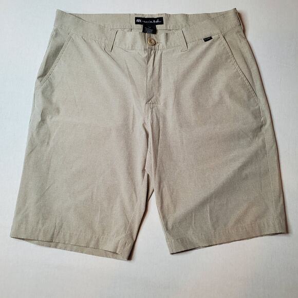 Travis Mathew Men's Size 34 Beck Golf Shorts Biege 1MM208 - Picture 4 of 7